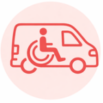 Transporter mit Rollstuhlzeichen